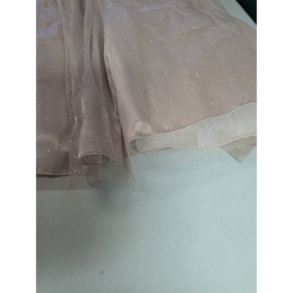 Morgan & Co Formal Gown Dress 5/6 Pink Gold Lace Tulle Satin Maxi Prom Evening - Picture 3 of 16